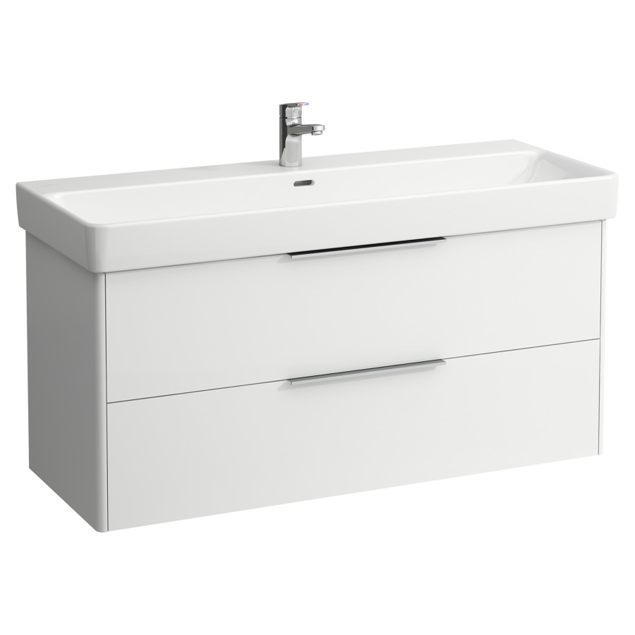Élément inférieur BASE
116,0 x 53,0 x 44,0 cm
élément à 2 tiroirs
pour lavabo 214 076