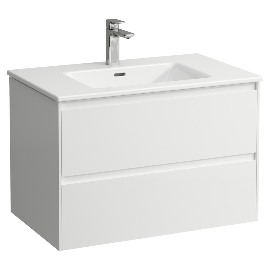 Combinaison de meuble Pro X
80 x 53.5 x 50 cm
élément de tiroir Lani, 2&nbsp;tiroirs
avec lavabo en céramique blanc
avec trop-plein