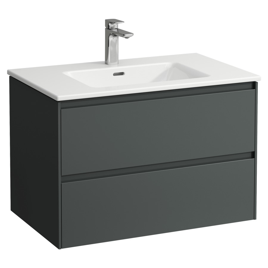 Combinaison de meuble Pro X
80 x 53.5 x 50 cm
élément de tiroir Lani, 2&nbsp;tiroirs
avec lavabo en céramique blanc
avec trop-plein