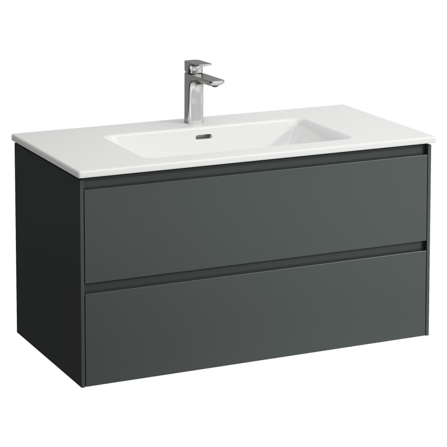 Combinaison de meuble Pro X
100 x 53.5 x 50 cm
élément de tiroir Lani, 2&nbsp;tiroirs
avec lavabo en céramique blanc
avec trop-plein