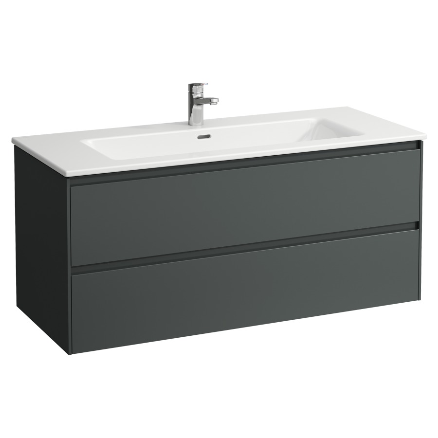 Combinaison de meuble Pro X
120 x 54 x 50 cm
élément de tiroir Lani, 2&nbsp;tiroirs
avec lavabo en céramique blanc
avec trop-plein