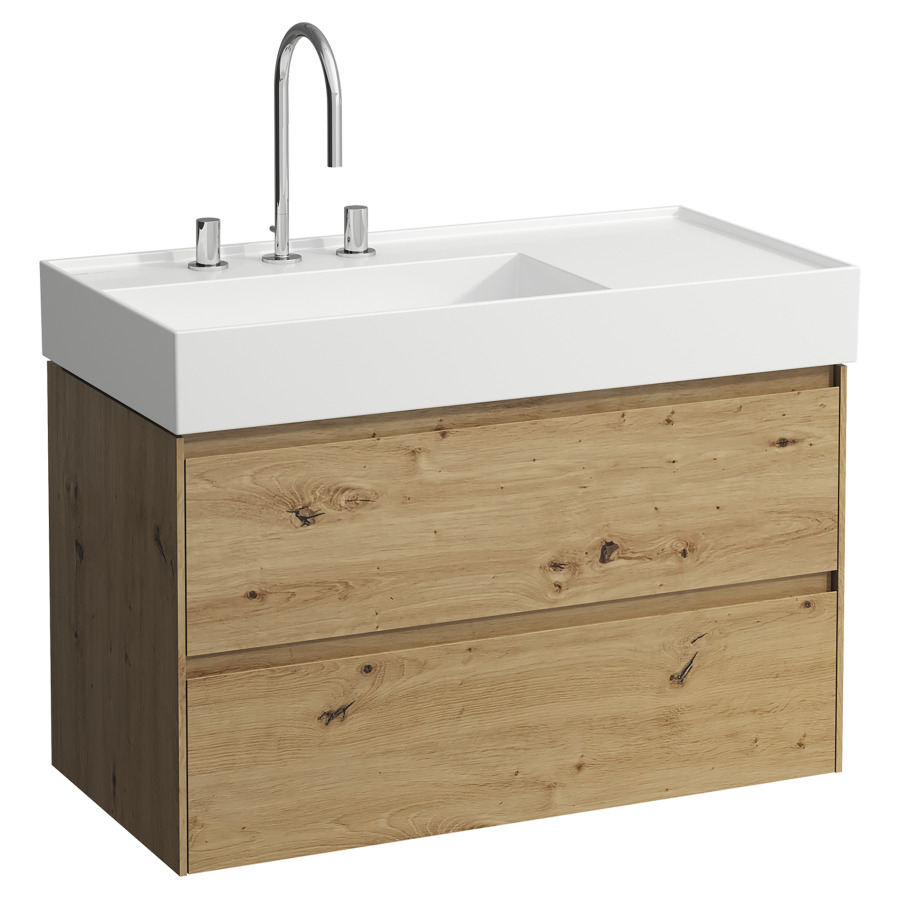 Élément inférieur LANI FOR
KARTELL
88 x 51,5 x 45 cm
élément à 2 tiroirs
pour lavabo 212 098