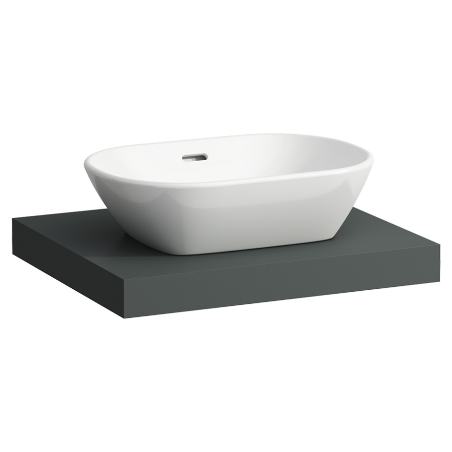 Table de lavabo LANI
58,5 x 6,5 x 49,5 cm
pour lavabo à poser découpe au
centre, incl. 2 consoles