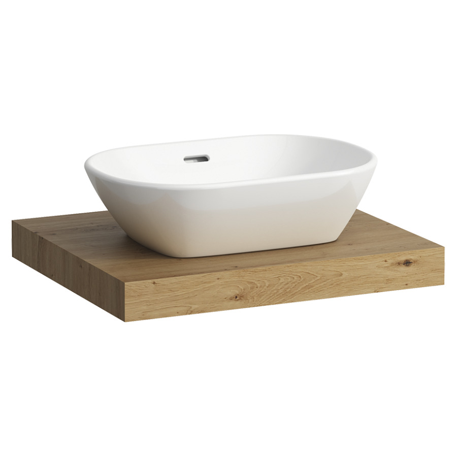 Table de lavabo LANI
58,5 x 6,5 x 49,5 cm
pour lavabo à poser découpe au
centre, incl. 2 consoles