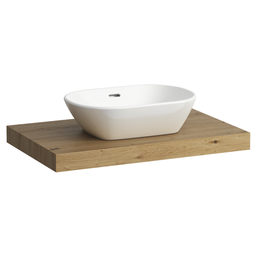 Table de lavabo LANI
78,5 x 6,5 x 49,5 cm
pour lavabo à poser découpe au
centre, incl. 2 consoles