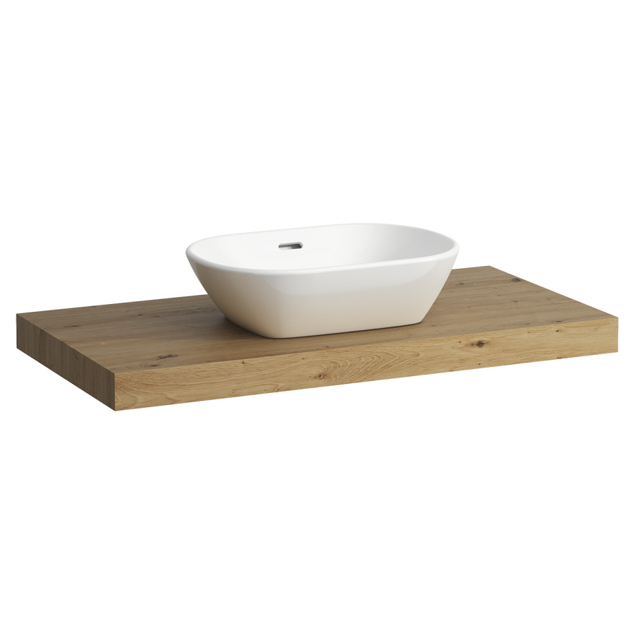 Table de lavabo LANI
98,5 x 6,5 x 49,5 cm
pour lavabo à poser découpe au
centre, incl. 2 consoles