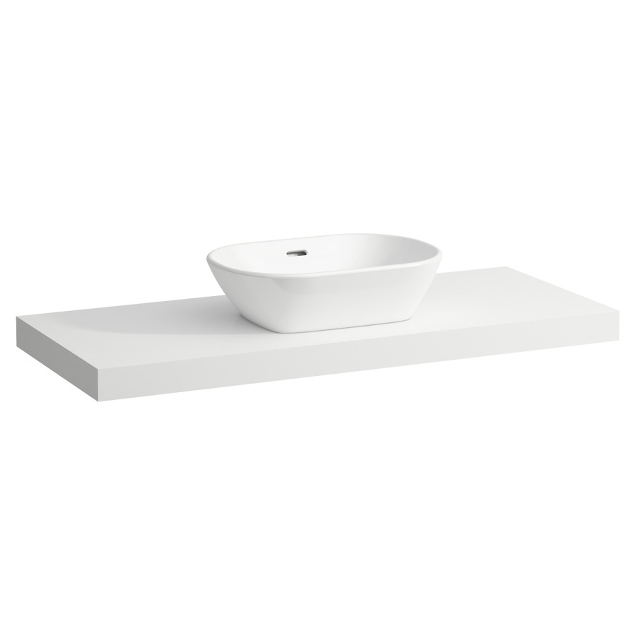 Table de lavabo LANI
118,5 x 6,5 x 49,5 cm
pour lavabo à poser découpe au
centre, incl. 2 consoles