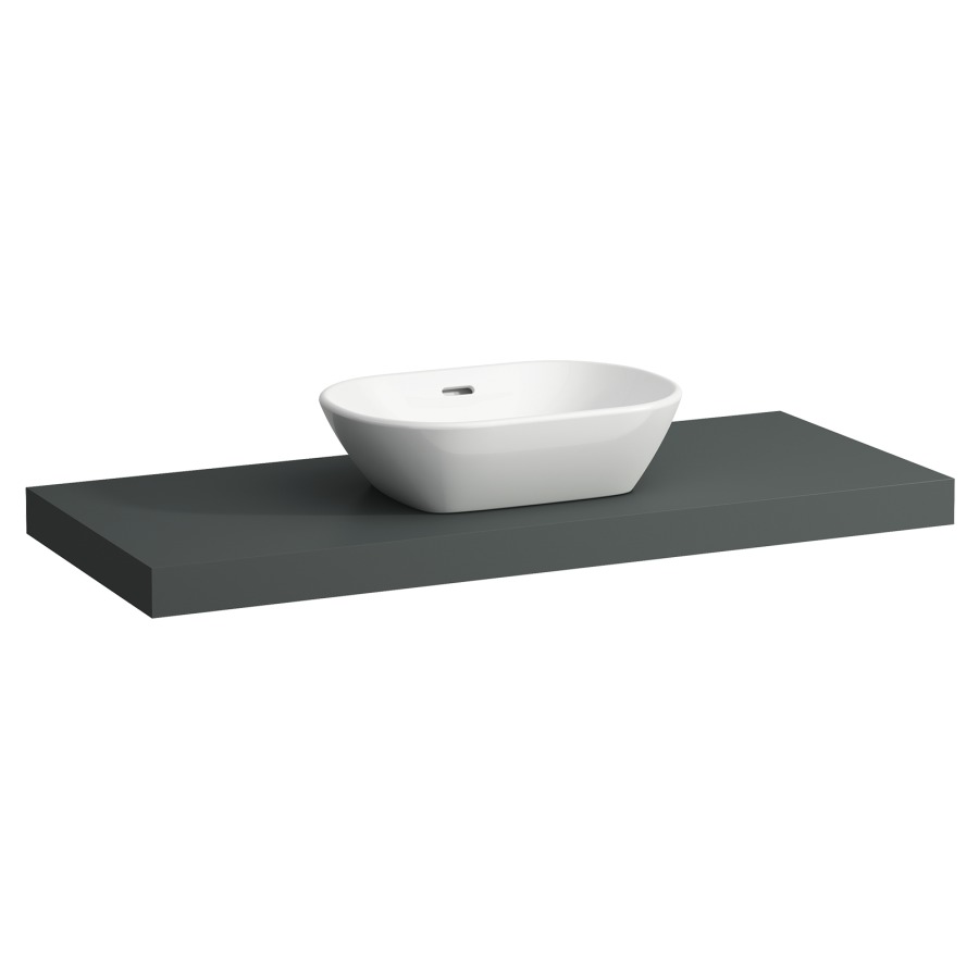 Table de lavabo LANI
118,5 x 6,5 x 49,5 cm
pour lavabo à poser découpe au
centre, incl. 2 consoles