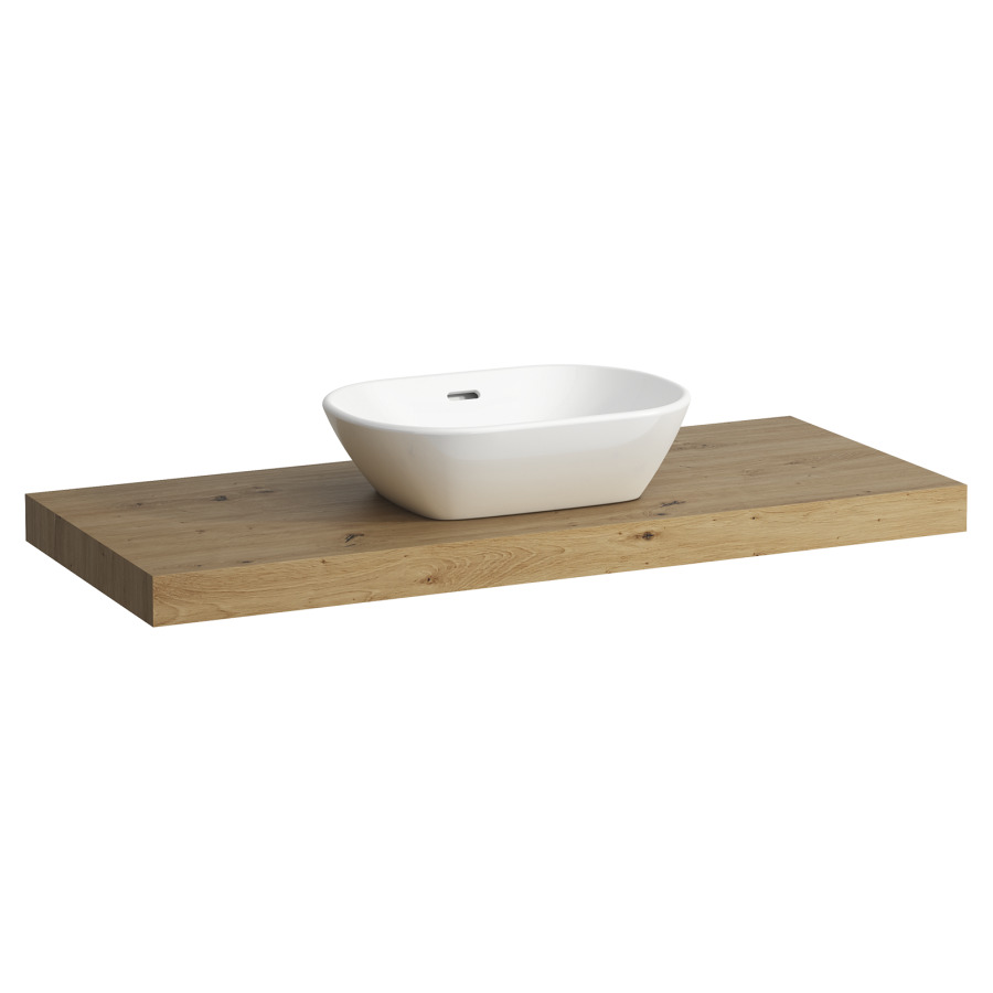Table de lavabo LANI
118,5 x 6,5 x 49,5 cm
pour lavabo à poser découpe au
centre, incl. 2 consoles