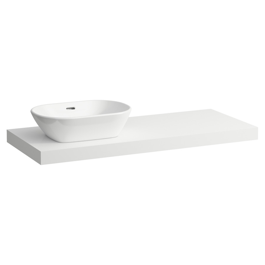 Table de lavabo LANI
118,5 x 6,5 x 49,5 cm
pour lavabo à poser découpe à
gauche, incl. 2 consoles