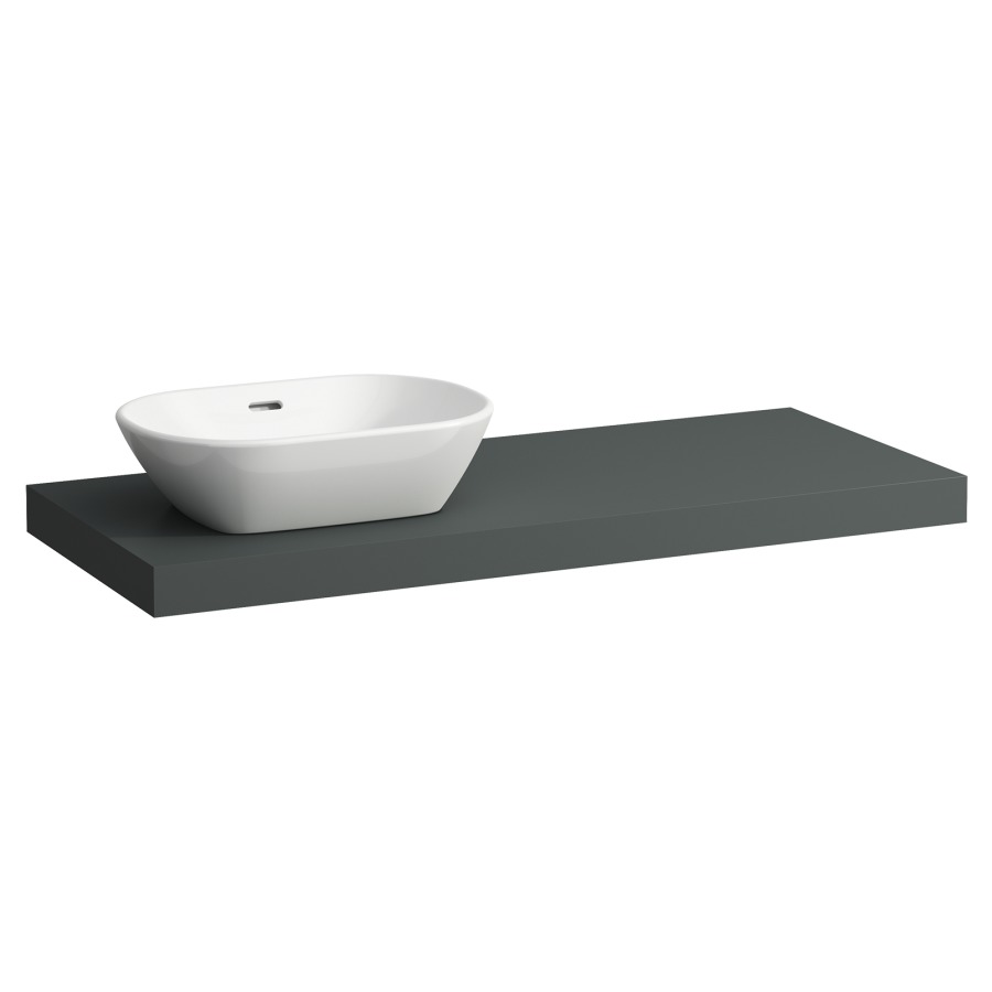 Table de lavabo LANI
118,5 x 6,5 x 49,5 cm
pour lavabo à poser découpe à
gauche, incl. 2 consoles