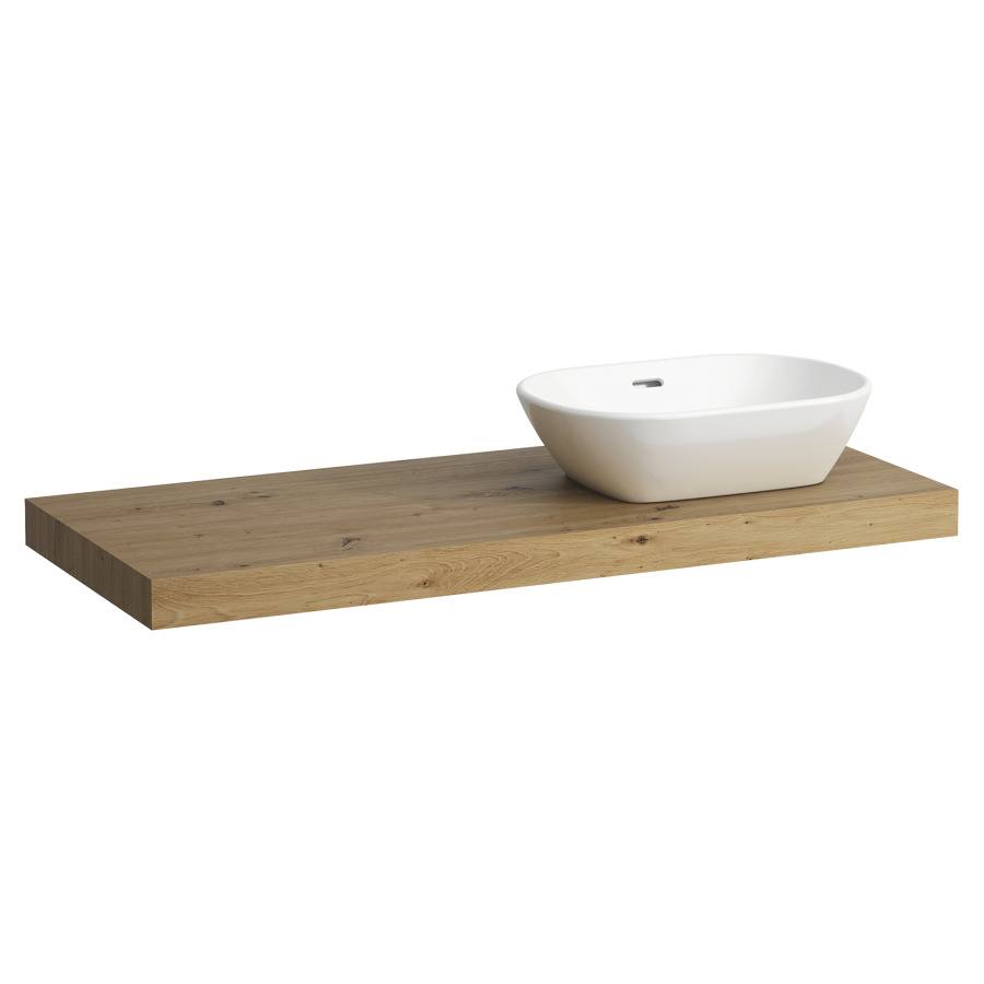 Table de lavabo LANI
118,5 x 6,5 x 49,5 cm
pour lavabo à poser découpe à
droite, incl. 2 consoles