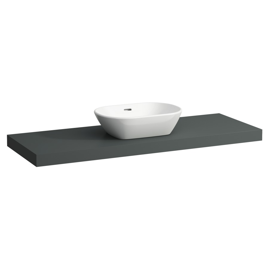 Table de lavabo LANI
137,0 x 6,5 x 49,5 cm
pour lavabo à poser découpe au
centre, incl. 3 consoles