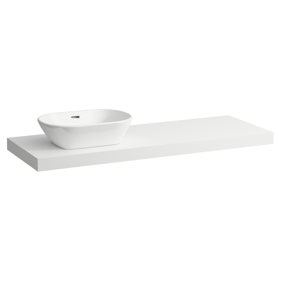 Table de lavabo LANI
137,0 x 6,5 x 49,5 cm
pour lavabo à poser découpe à
gauche, incl. 3 consoles