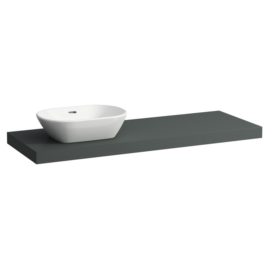 Table de lavabo LANI
137,0 x 6,5 x 49,5 cm
pour lavabo à poser découpe à
gauche, incl. 3 consoles