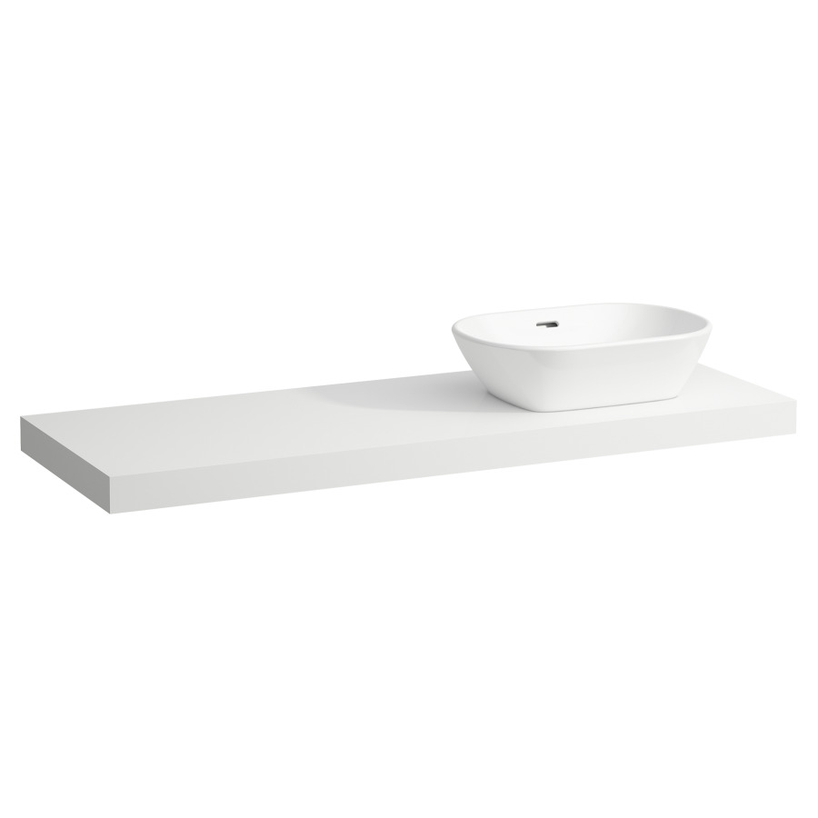 Table de lavabo LANI
137,0 x 6,5 x 49,5 cm
pour lavabo à poser découpe à
droite, incl. 3 consoles