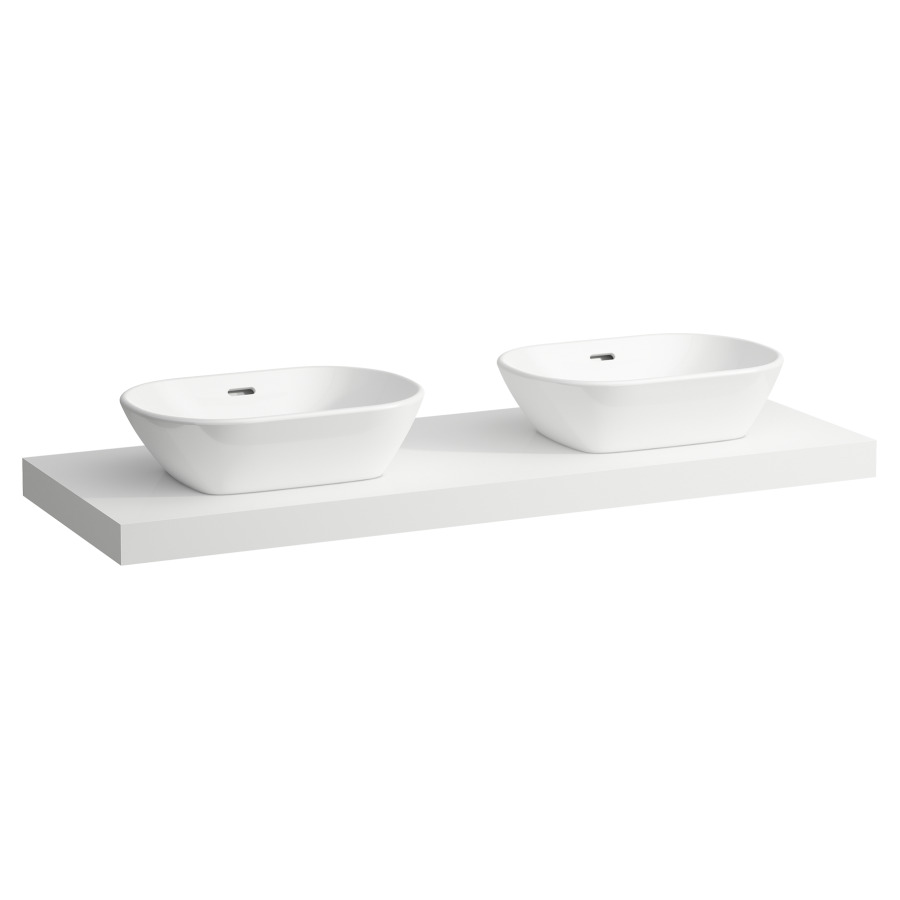 Table de lavabo LANI
137,0 x 6,5 x 49,5 cm
pour lavabo à poser
2 découpes, incl. 3 consoles