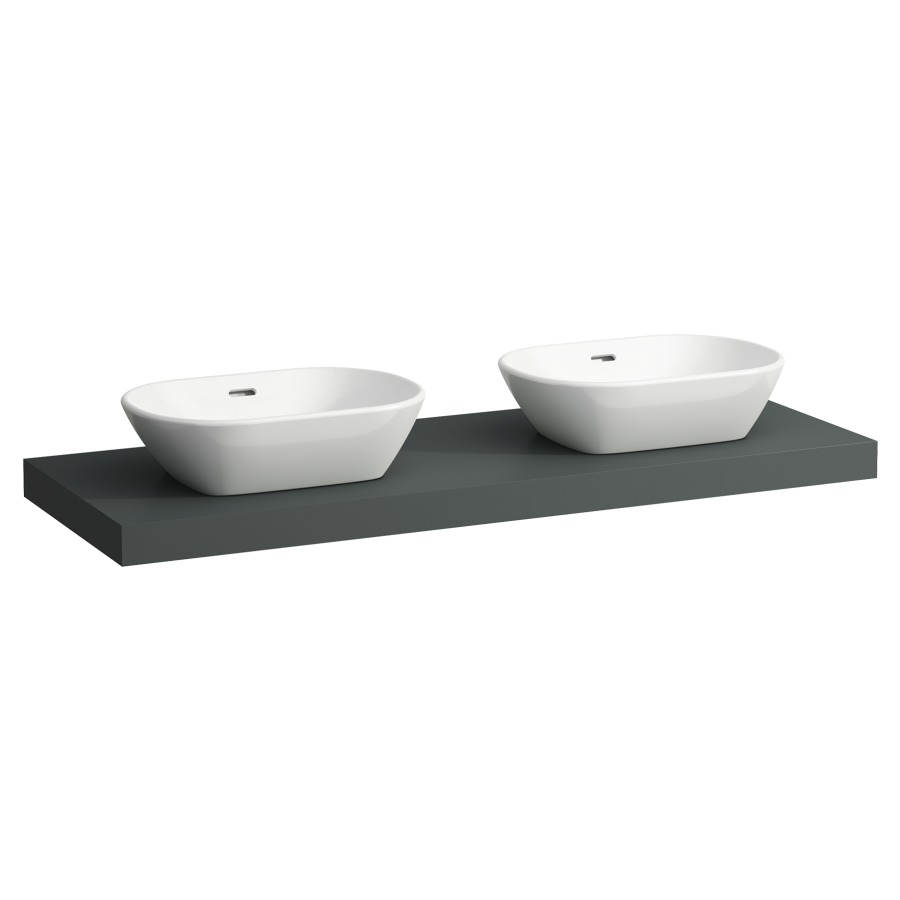 Table de lavabo LANI
137,0 x 6,5 x 49,5 cm
pour lavabo à poser
2 découpes, incl. 3 consoles