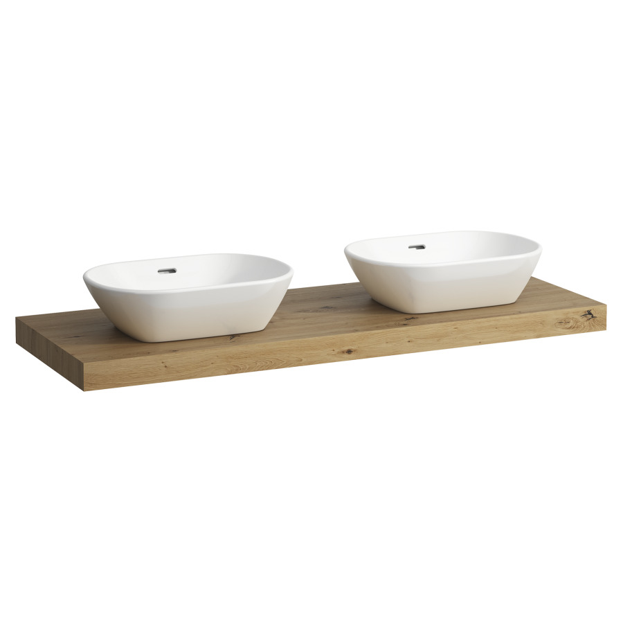 Table de lavabo LANI
137,0 x 6,5 x 49,5 cm
pour lavabo à poser
2 découpes, incl. 3 consoles