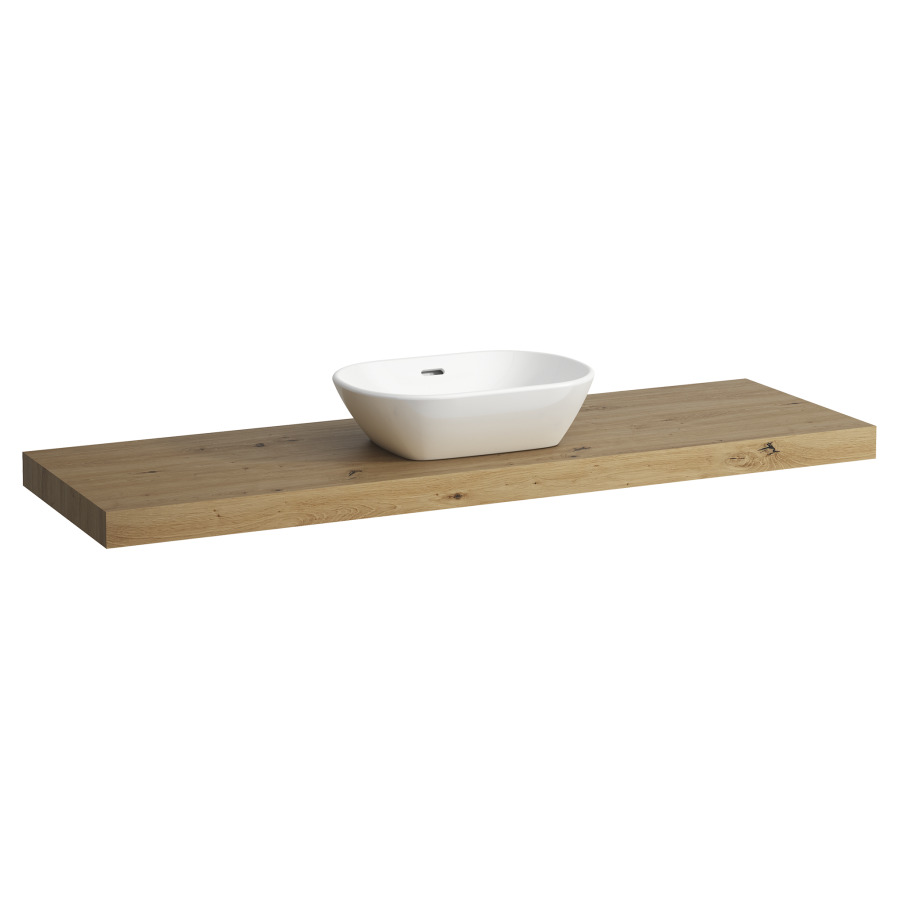 Table de lavabo LANI
157,0 x 6,5 x 49,5 cm
pour lavabo à poser découpe au
centre, incl. 3 consoles