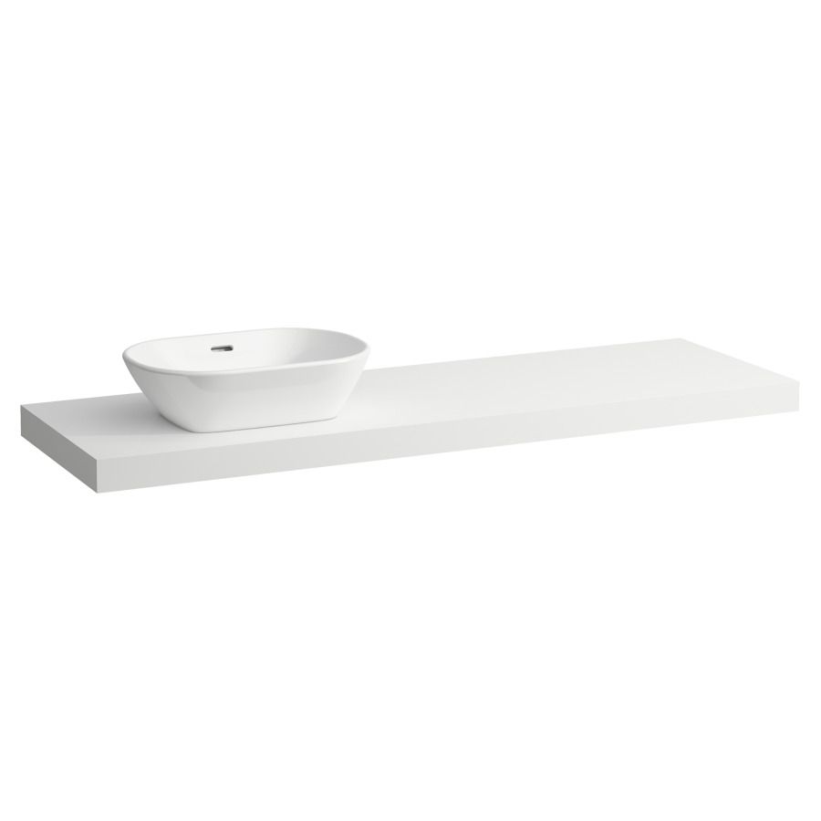 Table de lavabo LANI
157,0 x 6,5 x 49,5 cm
pour lavabo à poser découpe à
gauche, incl. 3 consoles