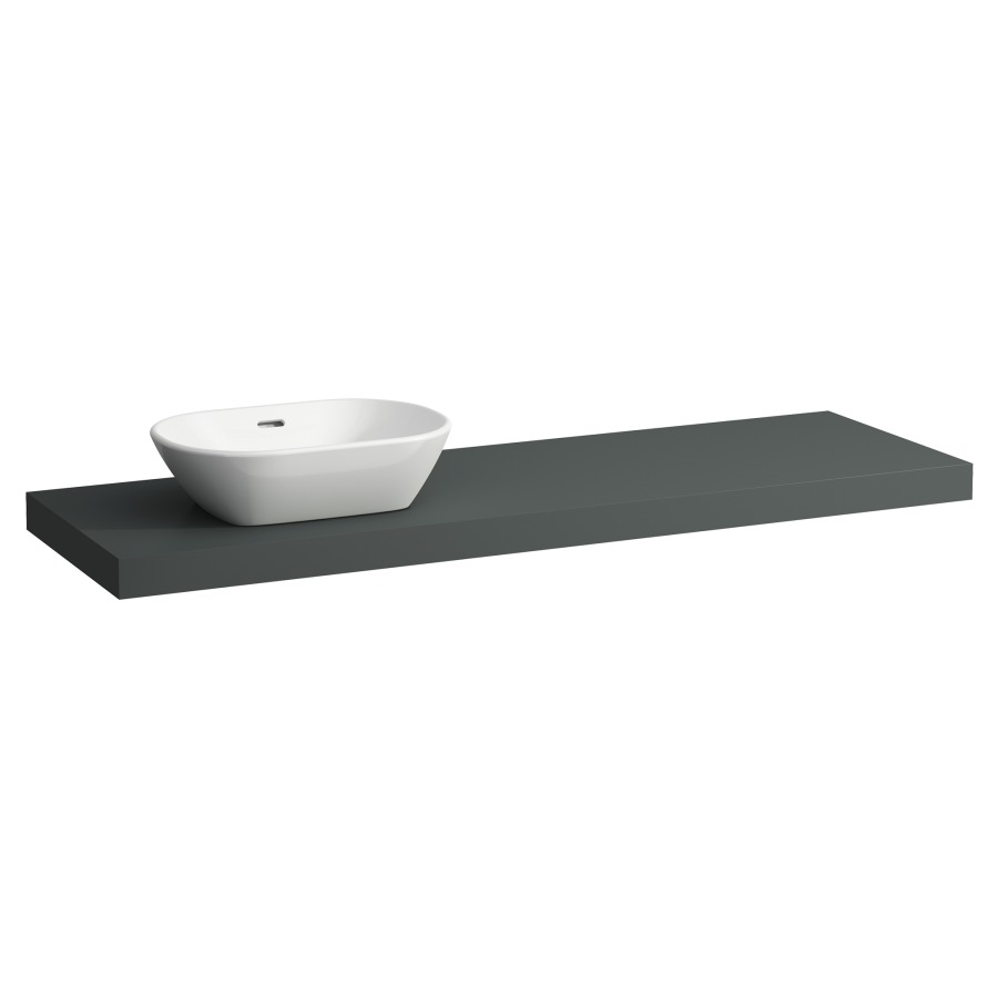 Table de lavabo LANI
157,0 x 6,5 x 49,5 cm
pour lavabo à poser découpe à
gauche, incl. 3 consoles