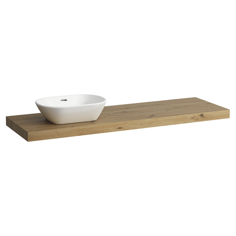 Table de lavabo LANI
157,0 x 6,5 x 49,5 cm
pour lavabo à poser découpe à
gauche, incl. 3 consoles