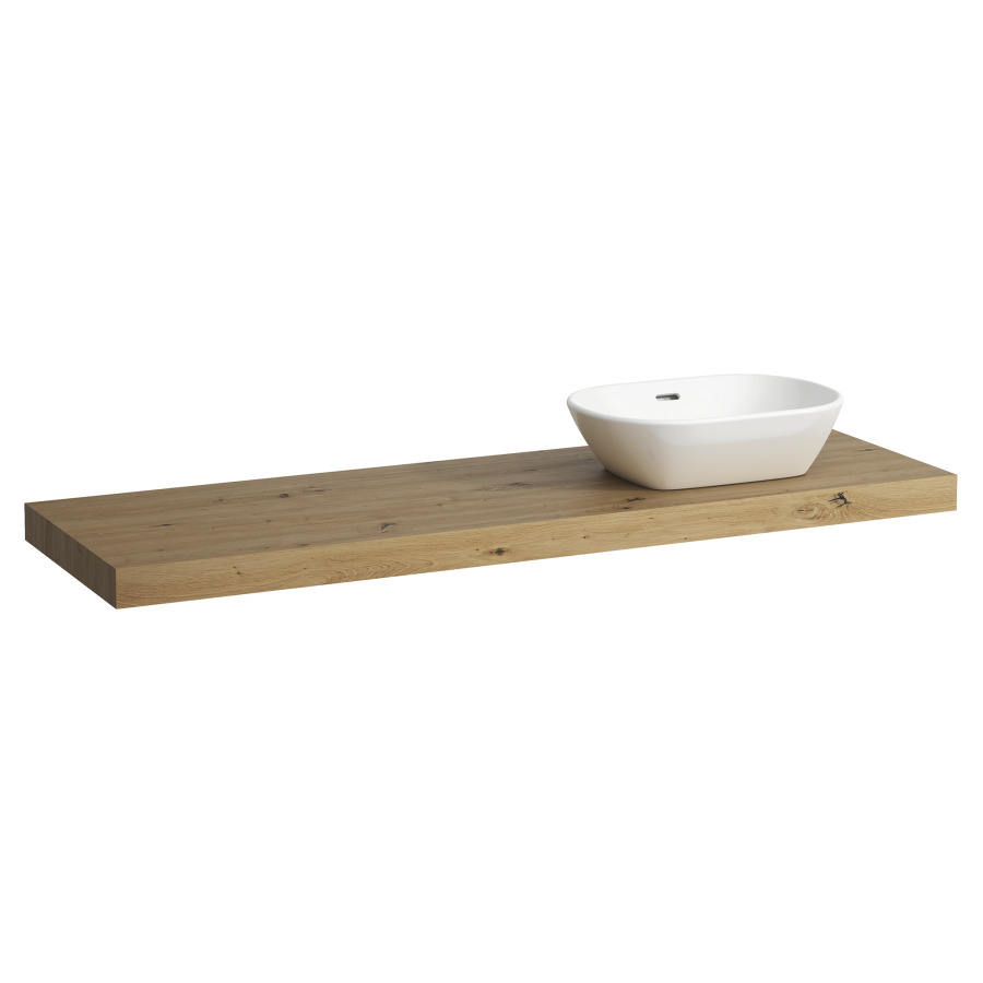 Table de lavabo LANI
157,0 x 6,5 x 49,5 cm
pour lavabo à poser découpe à
droite, incl. 3 consoles