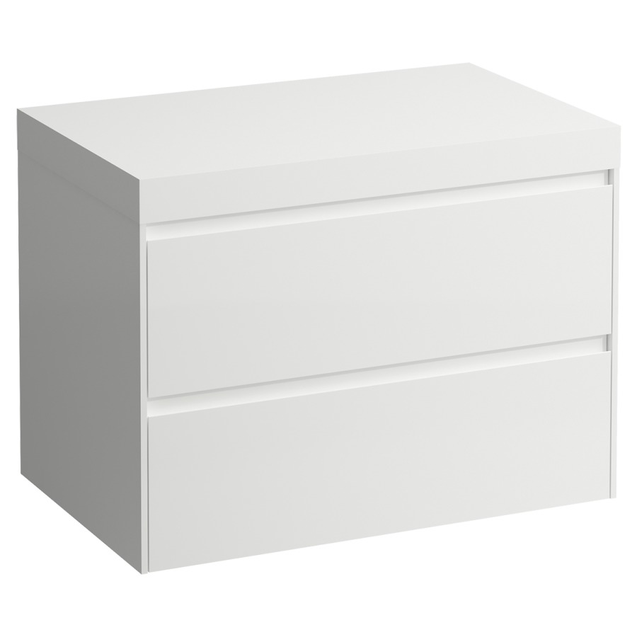 Meubles de lavabo LANI
78,5 x 58,0 x 49,5 cm
table de lavabo blanc mat
sans découpe de lavabo
élément à 2 tiroirs