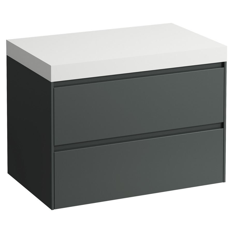 Meubles de lavabo LANI
78,5 x 58,0 x 49,5 cm
table de lavabo blanc mat
sans découpe de lavabo
élément à 2 tiroirs