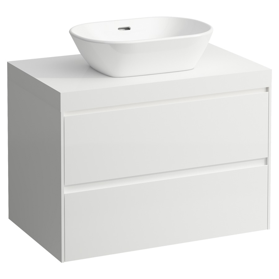 Meubles de lavabo LANI
78,5 x 58,0 x 49,5 cm
table de lavabo blanc mat
pour lavabo à poser découpe au
centre, élément à 2 tiroirs