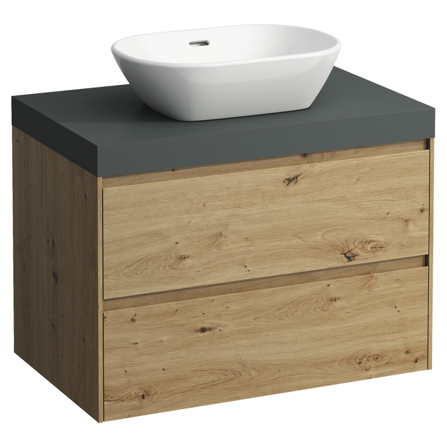 Meubles de lavabo LANI
78,5 x 58,0 x 49,5 cm
table de lavabo gris
pour lavabo à poser découpe au
centre, élément à 2 tiroirs