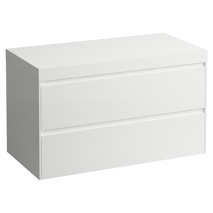Meubles de lavabo LANI
98,5 x 58,0 x 49,5 cm
table de lavabo blanc mat
sans découpe de lavabo
élément à 2 tiroirs