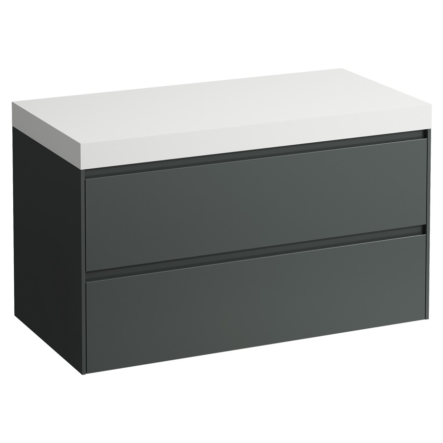 Meubles de lavabo LANI
98,5 x 58,0 x 49,5 cm
table de lavabo blanc mat
sans découpe de lavabo
élément à 2 tiroirs