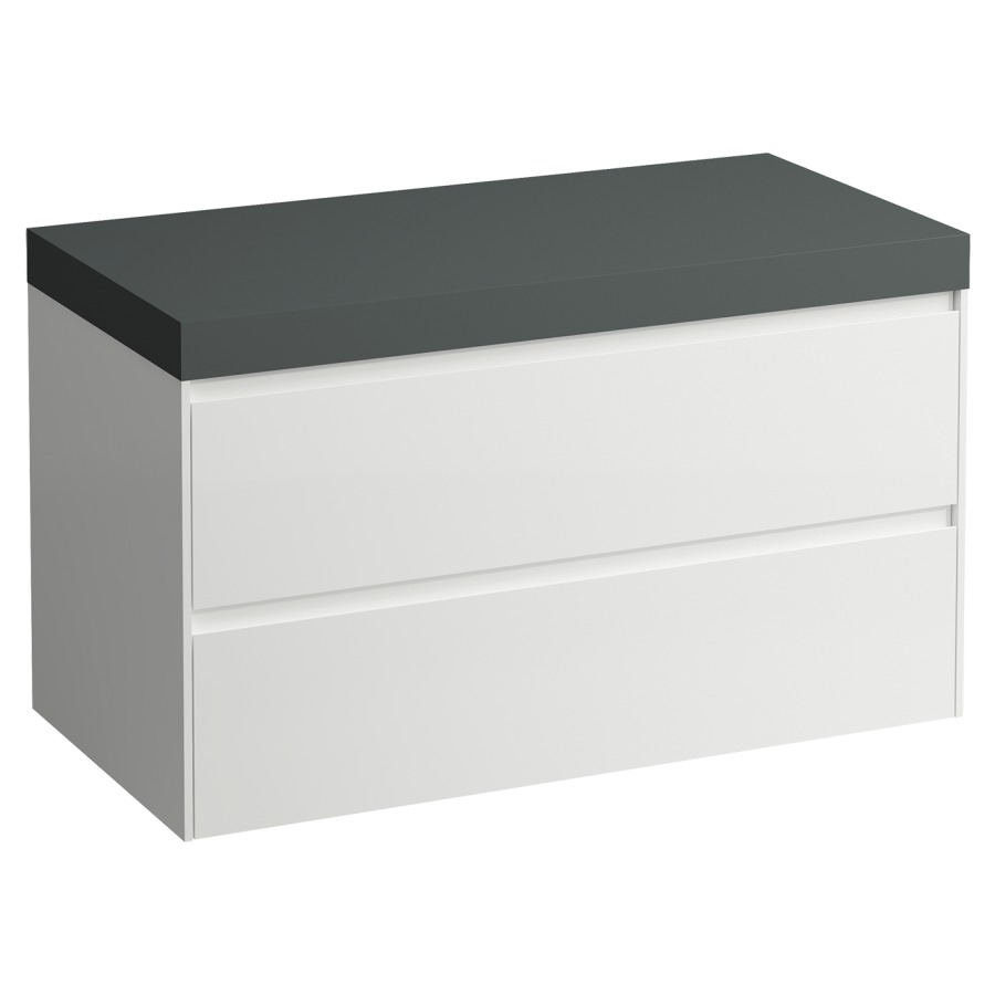 Meubles de lavabo LANI
98,5 x 58,0 x 49,5 cm
table de lavabo gris
sans découpe de lavabo
élément à 2 tiroirs