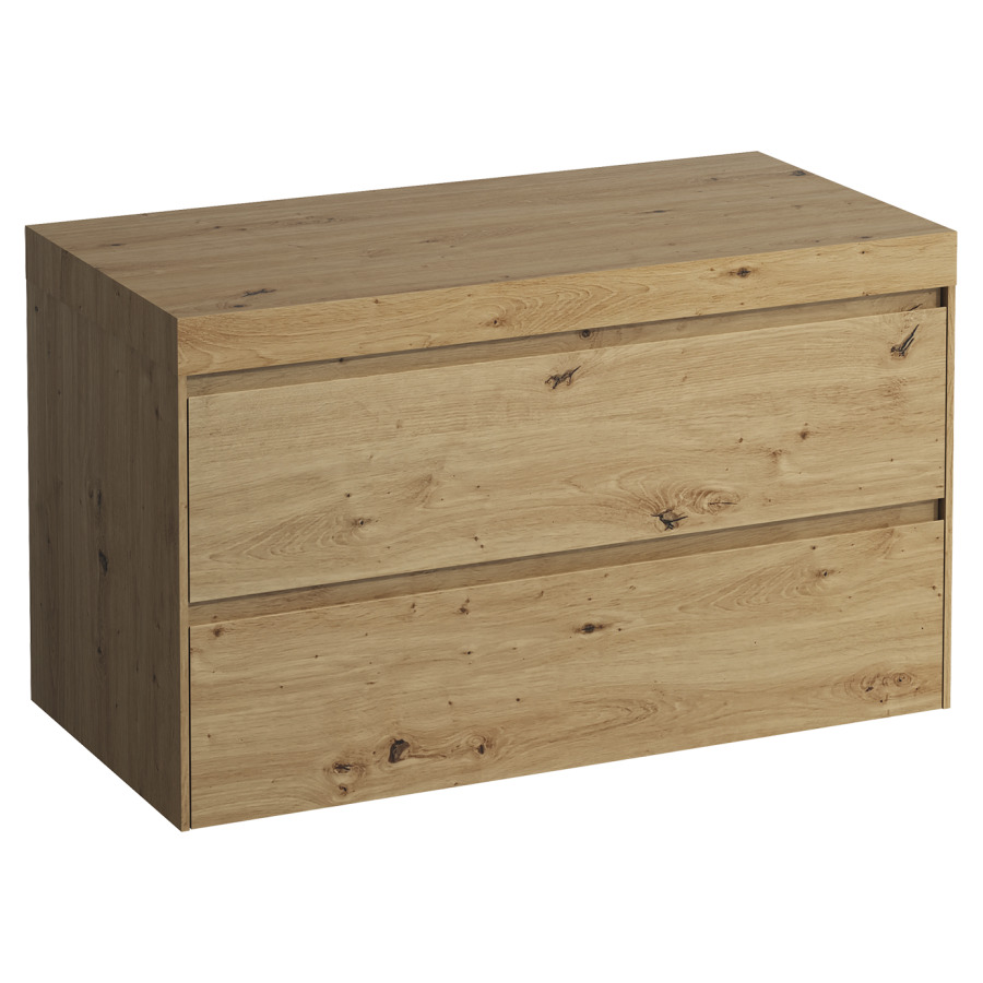 Meubles de lavabo LANI
98,5 x 58,0 x 49,5 cm
table de lavabo chêne
sans découpe de lavabo
élément à 2 tiroirs