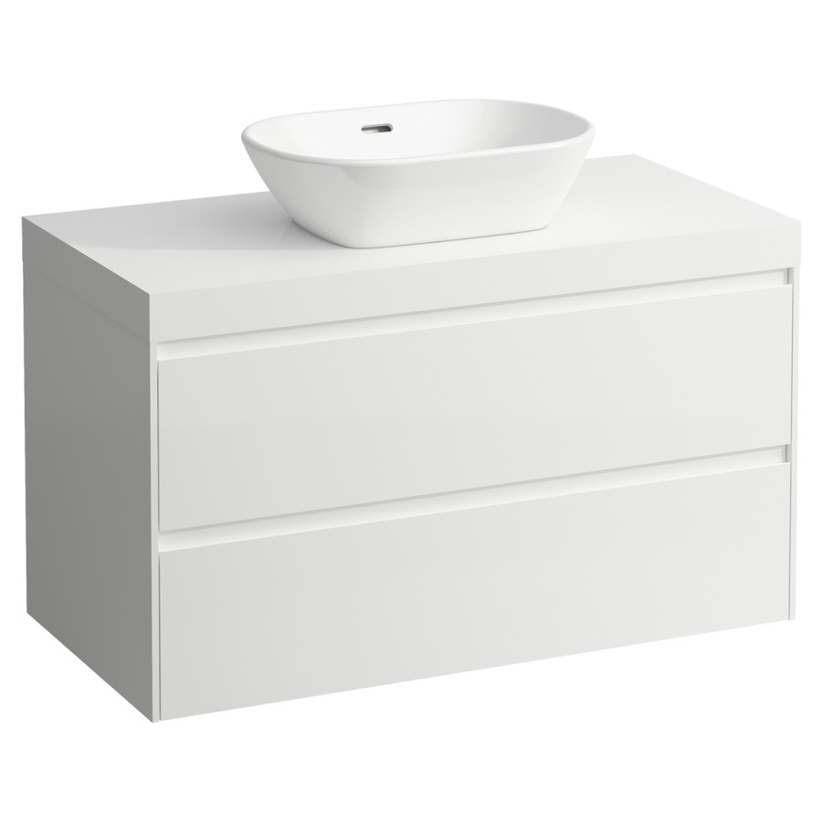 Meubles de lavabo LANI
98,5 x 58,0 x 49,5 cm
table de lavabo blanc mat
pour lavabo à poser découpe au
centre, élément à 2 tiroirs