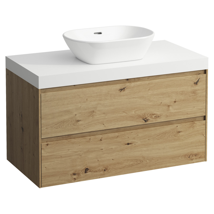 Meubles de lavabo LANI
98,5 x 58,0 x 49,5 cm
table de lavabo blanc mat
pour lavabo à poser découpe au
centre, élément à 2 tiroirs