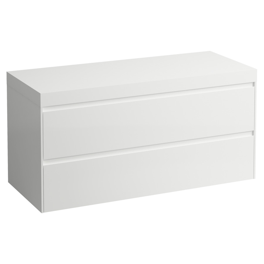 Meubles de lavabo LANI
118,5 x 58,0 x 49,5 cm
table de lavabo blanc mat
sans découpe de lavabo
élément à 2 tiroirs