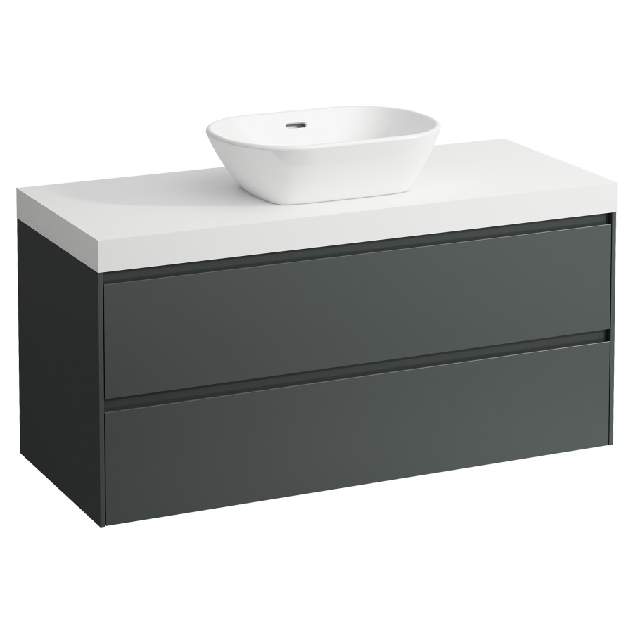 Meubles de lavabo LANI
118,5 x 58,0 x 49,5 cm
table de lavabo blanc mat
pour lavabo à poser découpe au
centre, élément à 2 tiroirs