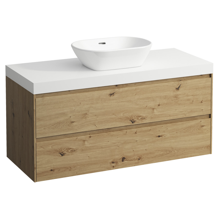 Meubles de lavabo LANI
118,5 x 58,0 x 49,5 cm
table de lavabo blanc mat
pour lavabo à poser découpe au
centre, élément à 2 tiroirs