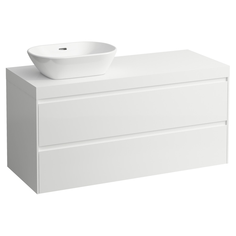 Meubles de lavabo LANI
118,5 x 58,0 x 49,5 cm
table de lavabo blanc mat
pour lavabo à poser découpe à
gauche, élément à 2 tiroirs