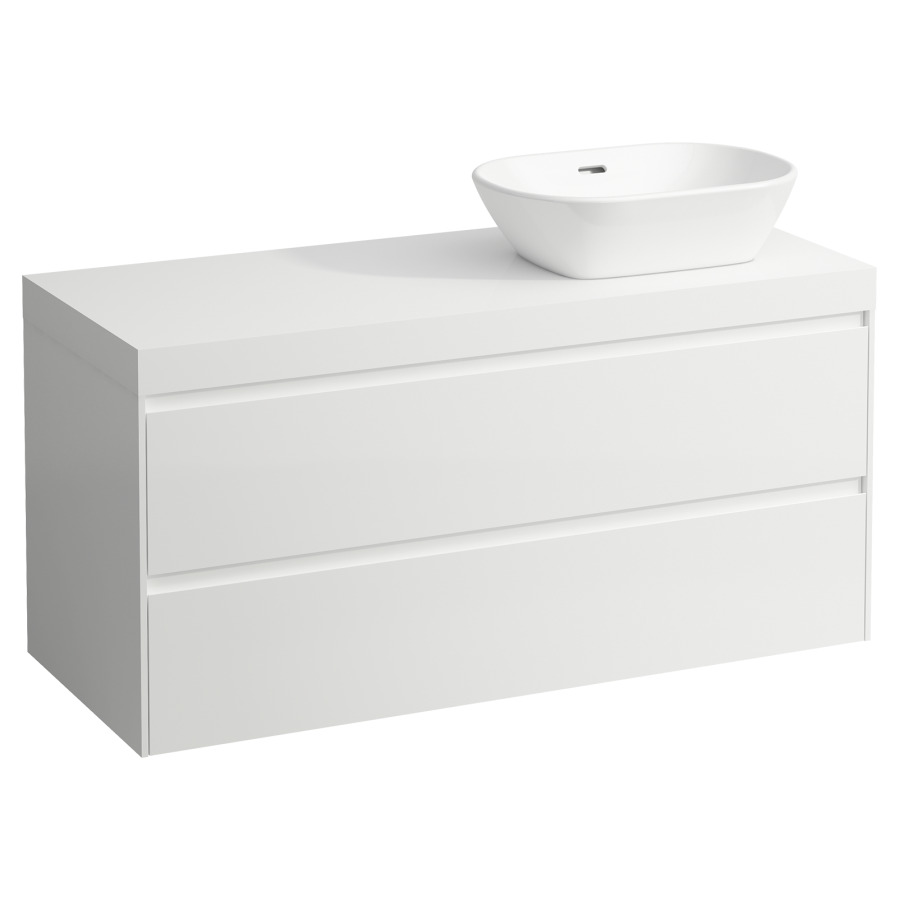 Meubles de lavabo LANI
118,5 x 58,0 x 49,5 cm
table de lavabo blanc mat
pour lavabo à poser découpe à
droite, élément à 2 tiroirs