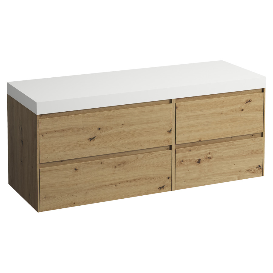 Meubles de lavabo LANI
137,0 x 58,0 x 49,5 cm
table de lavabo blanc mat
sans découpe de lavabo
2 éléments (80/60 cm) à chacun
2 tiroirs
