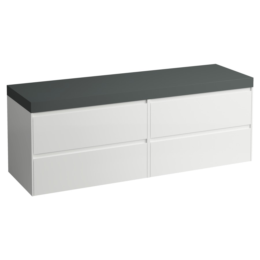 Meubles de lavabo LANI
157,0 x 58,0 x 49,5 cm
table de lavabo gris
sans découpe de lavabo
2 éléments à chacun 2 tiroirs