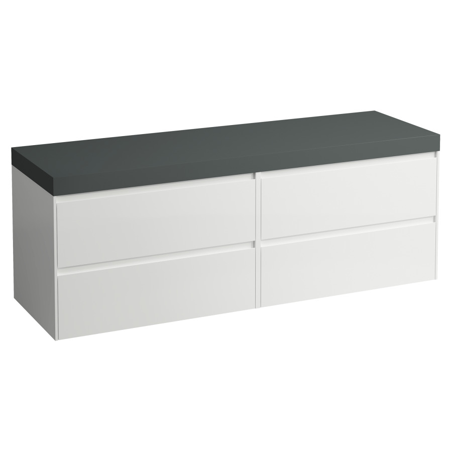 Meubles de lavabo LANI
157,0 x 58,0 x 49,5 cm
table de lavabo gris
sans découpe de lavabo
2 éléments à chacun 2 tiroirs