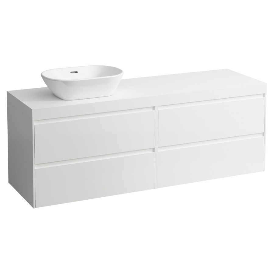 Meubles de lavabo LANI
157,0 x 58,0 x 49,5 cm
table de lavabo blanc mat
pour lavabo à poser découpe à
gauche, 2 éléments à chacun
2 tiroirs