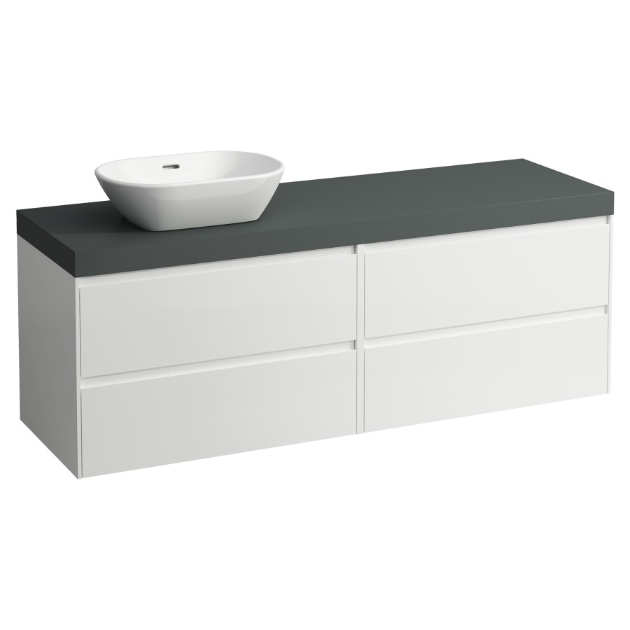 Meubles de lavabo LANI
157,0 x 58,0 x 49,5 cm
table de lavabo gris
pour lavabo à poser découpe à
gauche, 2 éléments à chacun
2 tiroirs
