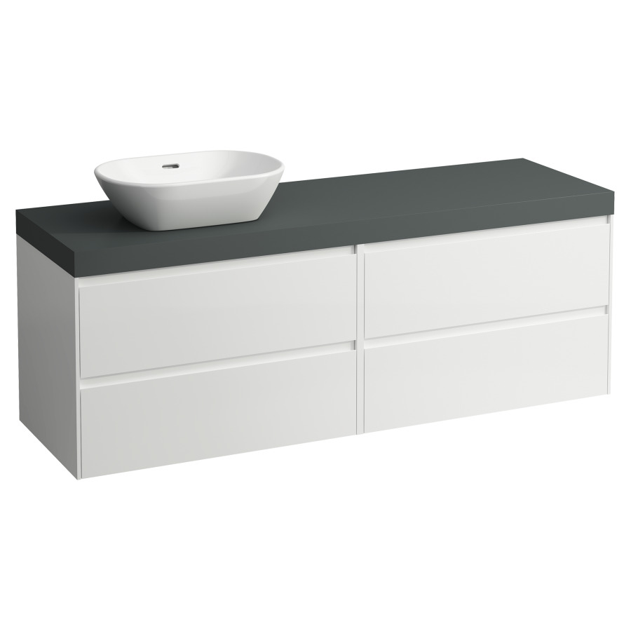 Meubles de lavabo LANI
157,0 x 58,0 x 49,5 cm
table de lavabo gris
pour lavabo à poser découpe à
gauche, 2 éléments à chacun
2 tiroirs