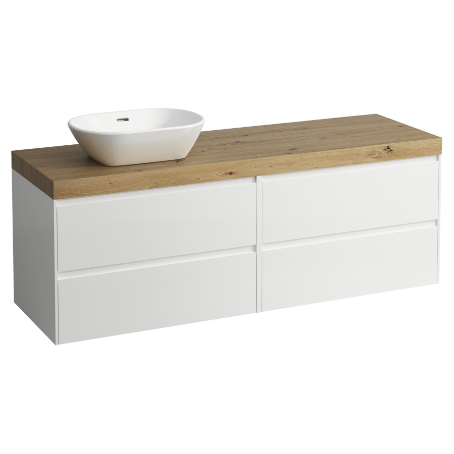 Meubles de lavabo LANI
157,0 x 58,0 x 49,5 cm
table de lavabo chêne
pour lavabo à poser découpe à
gauche, 2 éléments à chacun
2 tiroirs